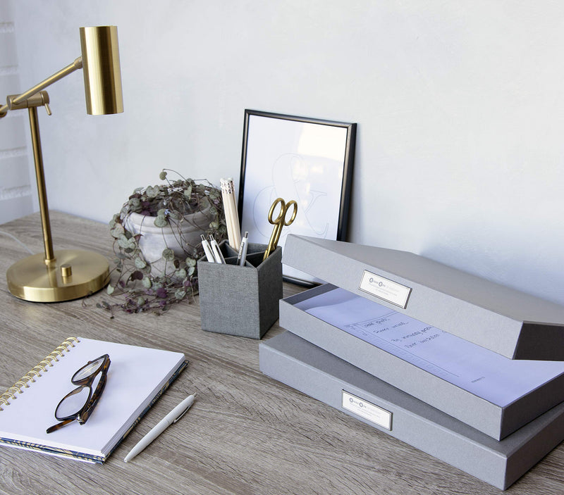 [Australia - AusPower] - Bigso Sven Fiberboard Classic Hinged Document Box, 1.8 x 13.2 x 9.3 in, White 