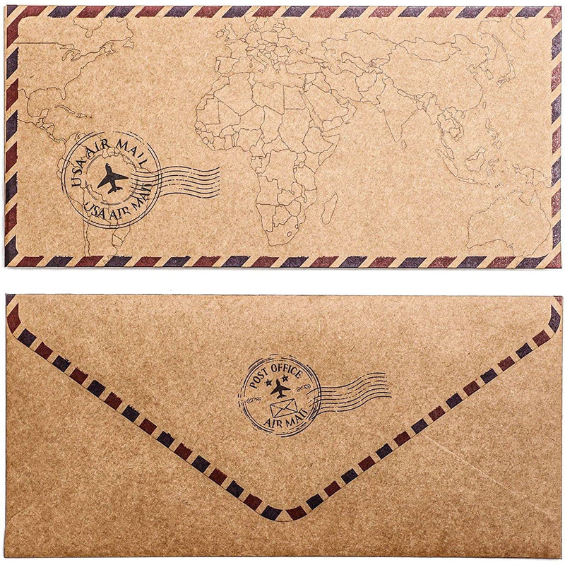 [Australia - AusPower] - 48 Pack Stationery Paper and Envelopes Set, Penpal Kit for Writing Letters in Travel Design 
