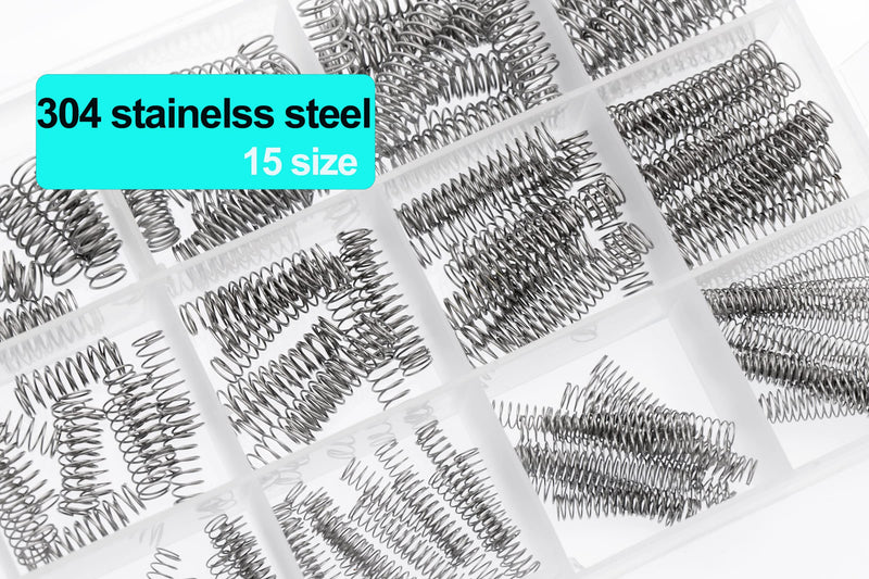 [Australia - AusPower] - CO-RODE 240pcs 15 Sizes Compression Springs Assortment Kit, Mini Stainless Steel Springs for Repairs, 0.39" to 1.18" Length, 0.16" - 0.23" OD, 10mm - 30mm Length, 4-6mm OD 240 