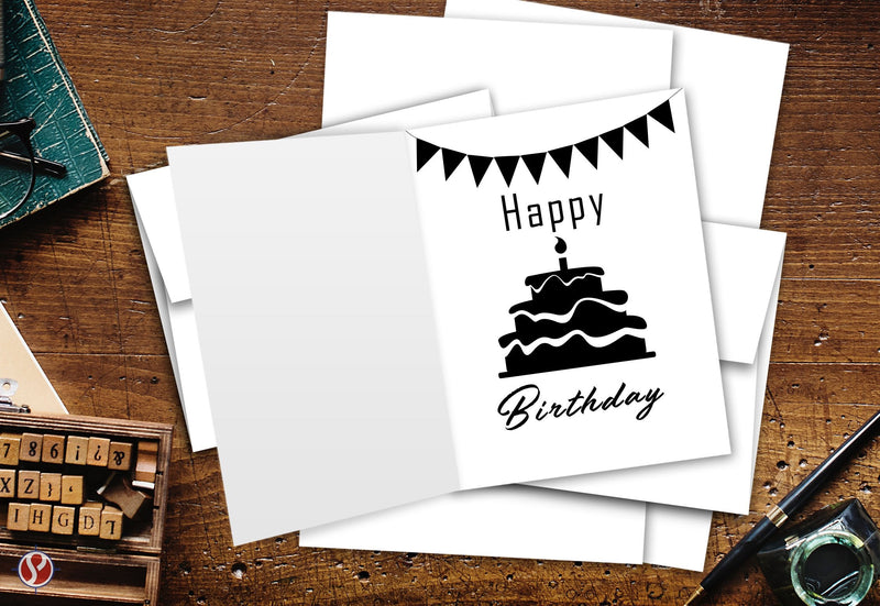 [Australia - AusPower] - Greeting Cards Set - 4.25 x 5.5 Inches Blank White Cardstock & Envelopes Perfect for Business, Invitations, Bridal Shower, Birthday, Gift, Invitation Letter, Weddings & All Occasion - Bulk 50 Set 