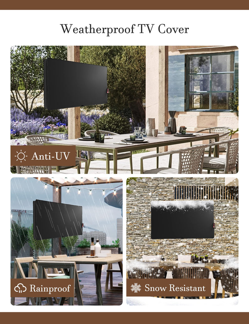 [Australia - AusPower] - iBirdie Outdoor Waterproof and Weatherproof TV Cover with Zipper flap for 28 to 32 inch Outside Flat Screen TV - 600D Fabric Protector Size 29''W x 19''H x 5.5''D for 28'' - 32'' LCD LED 28-32 inches Black 