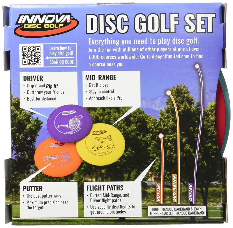 [Australia - AusPower] - Innova Disc Golf Set – Driver, Mid-Range & Putter, Comfortable DX Plastic, Colors May Vary (3 Pack) 