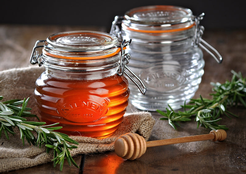 [Australia - AusPower] - Kilner Honey Pot With Dipper, 13.5 Fluid Ounces 