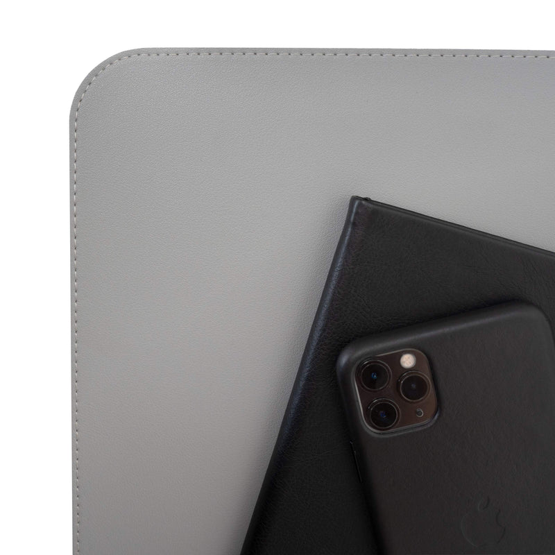[Australia - AusPower] - Non-Slip Leather Desk Pad 36” x 20”, Vine Creations Desk Mat Large Protector Waterproof Gray - 2021 Upgraded Sewing PU Leather Mouse Pad Writing Surface, Office Decor Desktop Blotter for Top of Desks 36" x 20" 