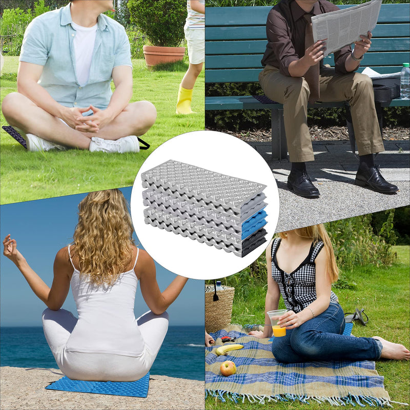 [Australia - AusPower] - REDCAMP Foam Backpacking Sit Pad, 1/2/4PCS Ultralight Hiking Seat Pad for Outdoor Camping Stadium, Black/Grey/Blue Black-2pcs 