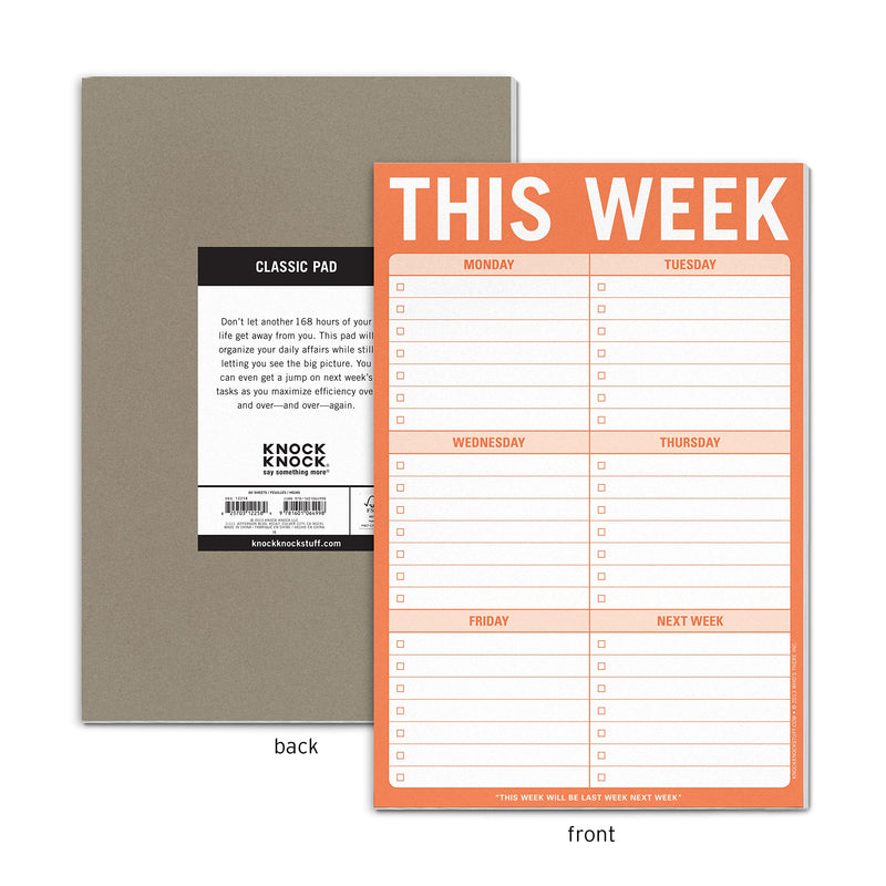 [Australia - AusPower] - Knock Knock This Week Pad, To Do List Notepad, 6 x 9-inches 