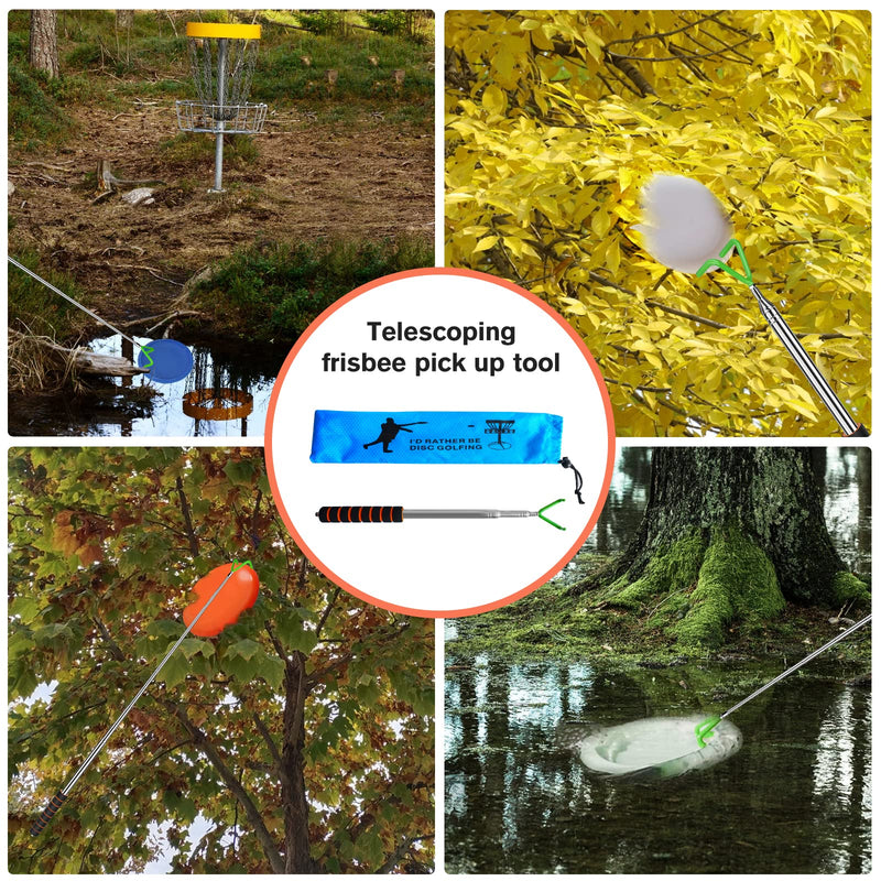 [Australia - AusPower] - LQLMCOS Disc Golf Retriever Pole,Disc Retriever Telescoping Pole with Hook,Expands to 10/16 Feet,Disc Golf Stick Disc Golf Grabber,Disc Golf Gripper Pole,Disc Golf Equipment Disc Golf Accessories 10 FT 
