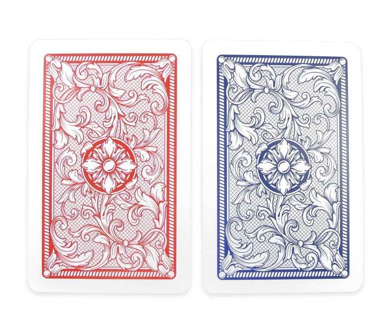 [Australia - AusPower] - Copag 4-Color Legacy Design 100% Plastic Playing Cards, Bridge Size Jumbo Index Red/Blue Double Deck Set… 