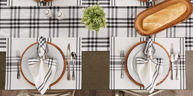 [Australia - AusPower] - DII Home Sweet Farmhouse Table Top Collection Stylish Décor for Family Dinners, Dinner Parties, Weddings & Everyday Use, Placemat Set, Black 6 Piece 