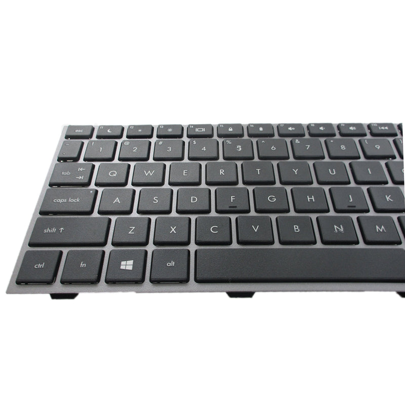[Australia - AusPower] - SUNMALL New Laptop Keyboard with Frame for HP ProBook 4540s 4540 4545s Series Compatible with Part Number 702237-001 683491-001 701485-001 Black US Layout Silver frame 
