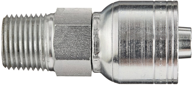 [Australia - AusPower] - Eaton Weatherhead 08Z-108 Low Carbon Steel WeatherGRIP Hose Crimp Fitting, Straight Rigid, SAE 8 Hose Size x 1/2" NPT Male 