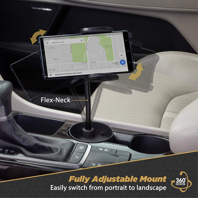 [Australia - AusPower] - Scosche SUHCUPM-XCES0 Select Phone Mount for Car with Adjustable Gooseneck, Black Cup Holder 