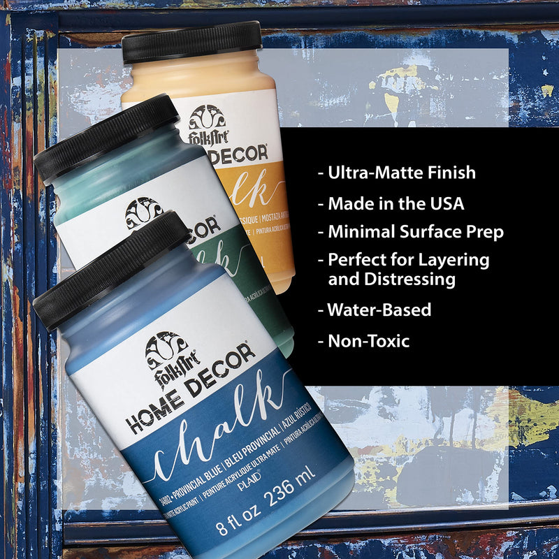 [Australia - AusPower] - FolkArt, Antique Green Assorted Home Décor 8 fl oz / 236 ml Acrylic Chalk Paint For Easy To Apply DIY Arts And Crafts, Ultra Matte Finish, 11961 