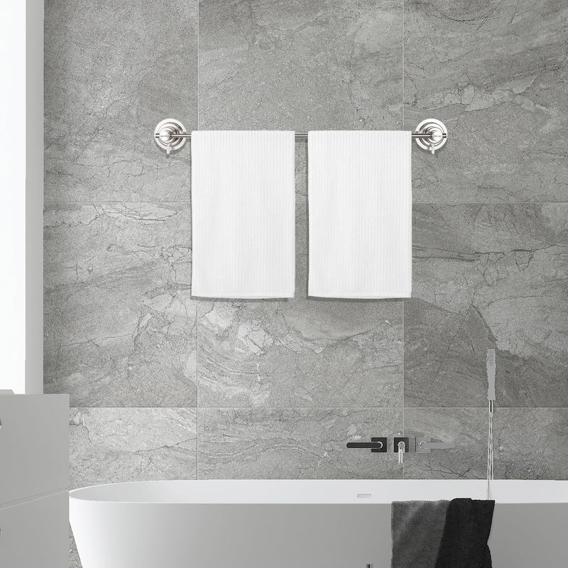 [Australia - AusPower] - Extendable Suction Cup Towel Bar 17-28.5", Brushed Nickel 