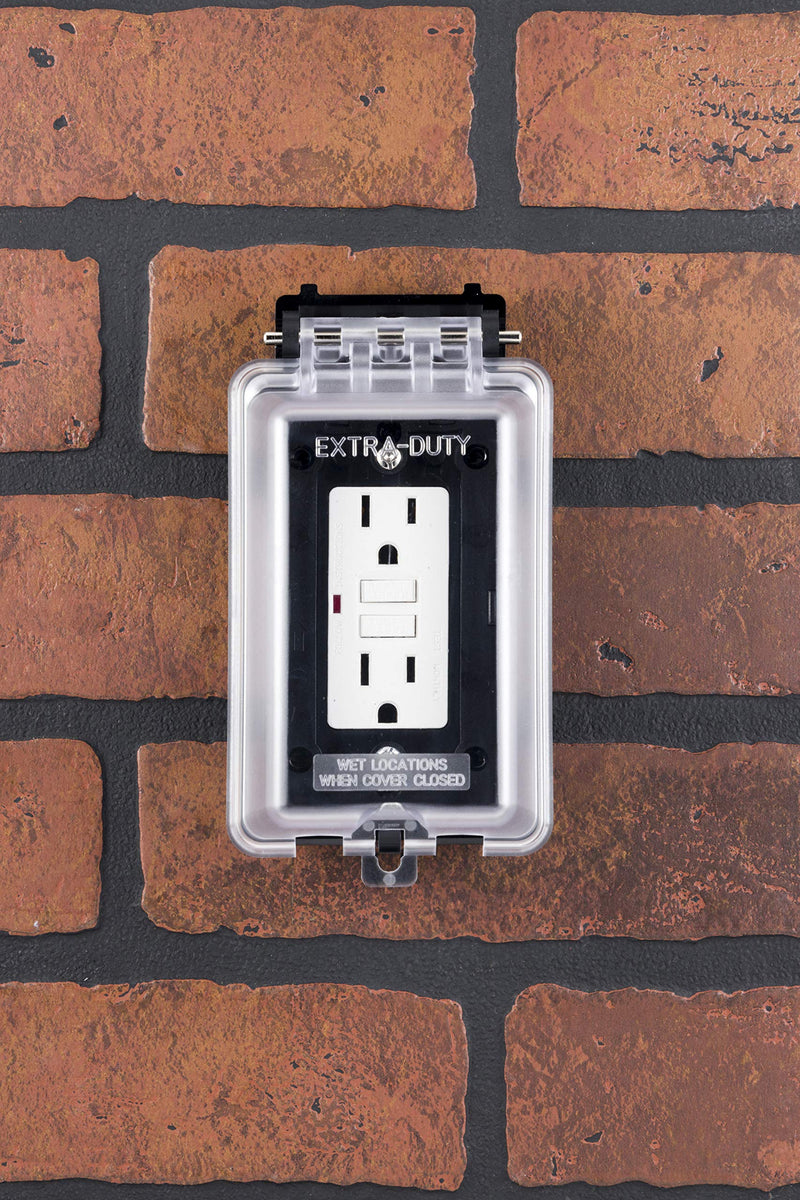 [Australia - AusPower] - UltraPro, Black, Outdoor Electrical Outlet Cover, Single Gang, Weatherproof Enclosure, Rated for Wet Locations, 49204 