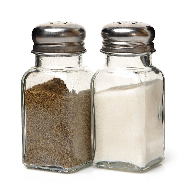 [Australia - AusPower] - HIC Harold Import Co. Classic Diner Style Salt and Pepper Shaker, Glass, Square, 2.5-Ounce 7004-HIC 