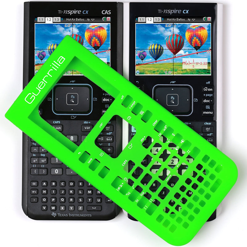 [Australia - AusPower] - Guerrilla TINSPIREGREENSC Silicone Case for Texas Instruments TI Nspire CX/CX CAS Graphing Calculator, Green 