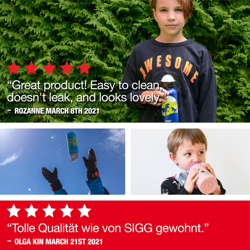 [Australia - AusPower] - SIGG - Kids Water Bottle - KBT Kicker - Leakproof - Lightweight - BPA Free - Aluminum - 13 Oz 