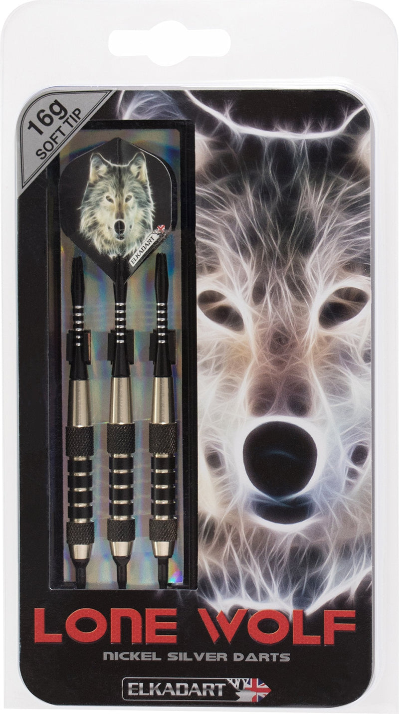 [Australia - AusPower] - Elkadart Lone Wolf Soft Tip Darts with Storage/Travel Case 16 Grams 