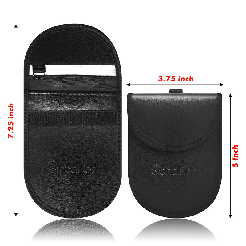 [Australia - AusPower] - Signal Red RFID Key Fob Protector and RFID Credit Card Holder - 2 Pack 