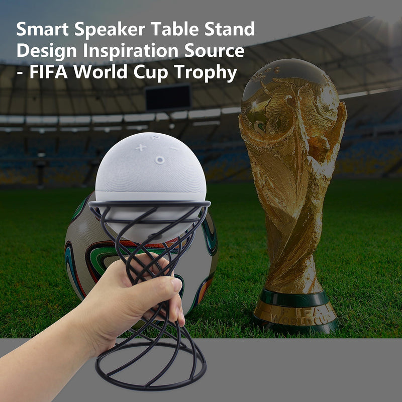 [Australia - AusPower] - Dutiplus Smart Speaker Table Stand Decorative Holder for Echo Dot 3rd/4th/5th Gen, Echo 4th/5th Gen, Echo Glow, Apple Homepod Mini and Google Home Mini/Nest Mini(Matte Black) Matte Black 