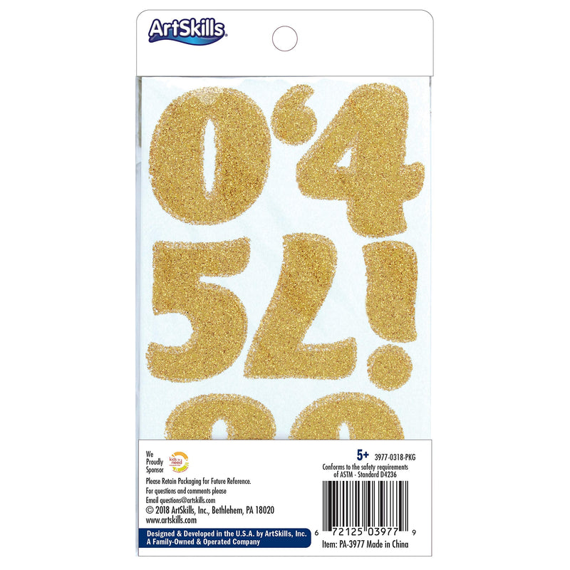 [Australia - AusPower] - ArtSkills Gold Letter Stickers for Poster Boards and Projects Glitter, 2 Inch, 3 Packs of 72 