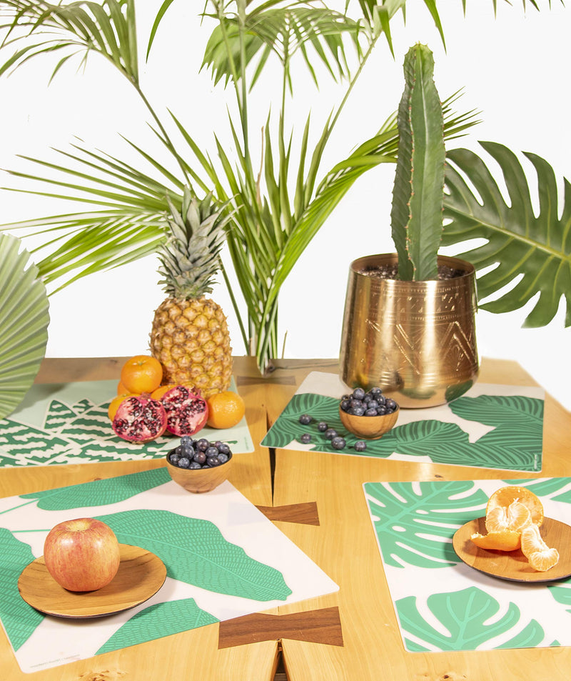 [Australia - AusPower] - modern-twist Placemat 100% Food-Grade Silicone, Waterproof and Reusable, Conservatory – Calathea Deliciosa 