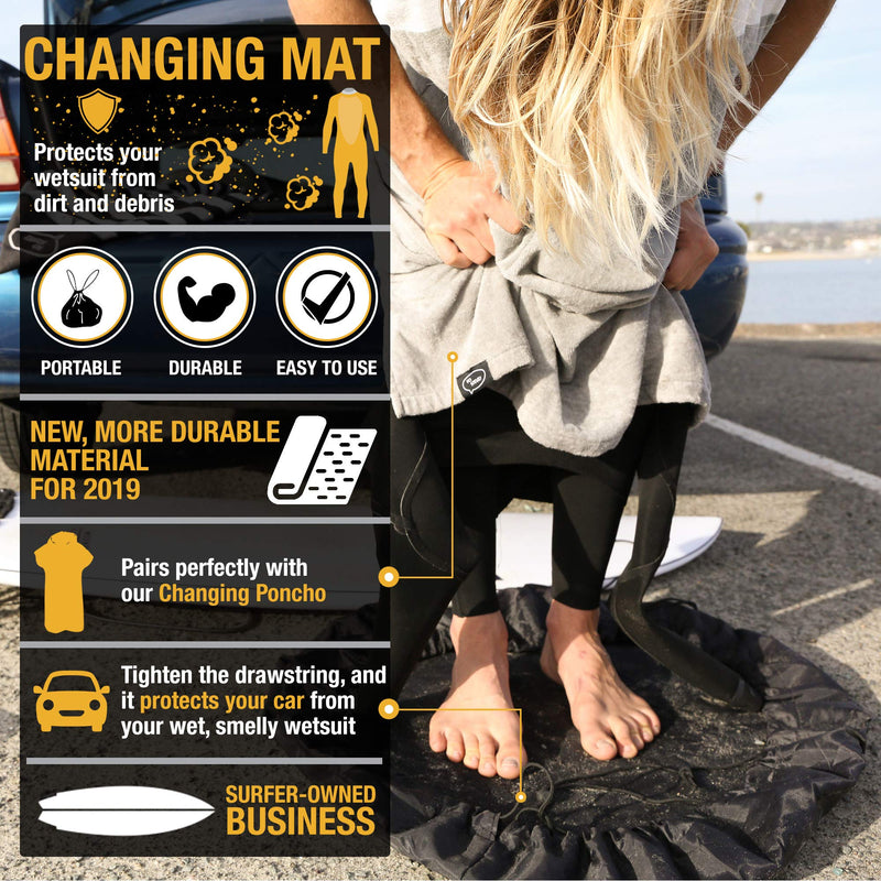 [Australia - AusPower] - Ho Stevie! Durable Wetsuit Changing Mat/Waterproof Dry-Bag for Surfers Black 