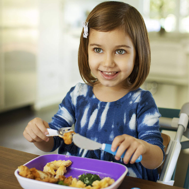 [Australia - AusPower] - Munchkin Splash Toddler Fork, Knife and Spoon Set, 6 Pack, Blue/Green 