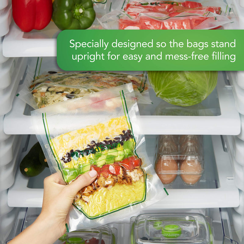 [Australia - AusPower] - FoodSaver Easy Fill 1-Gallon Vacuum Sealer Bags | Commercial Grade and Reusable | 10 Count, 1 GALLON, Clear 