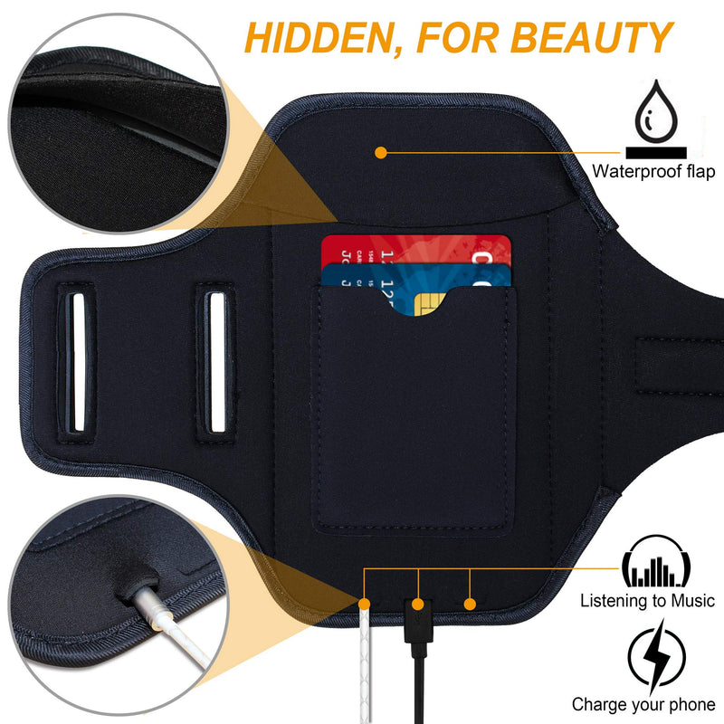 [Australia - AusPower] - RUNBACH Running Armband for Samsung Galaxy A70/A60/A51/A50/A32/A30/A20/A10E/A10/A9/A9 Pro/M11/M21/M31,Sweatproof Running Exercise Bag for Samsung Phone Black 