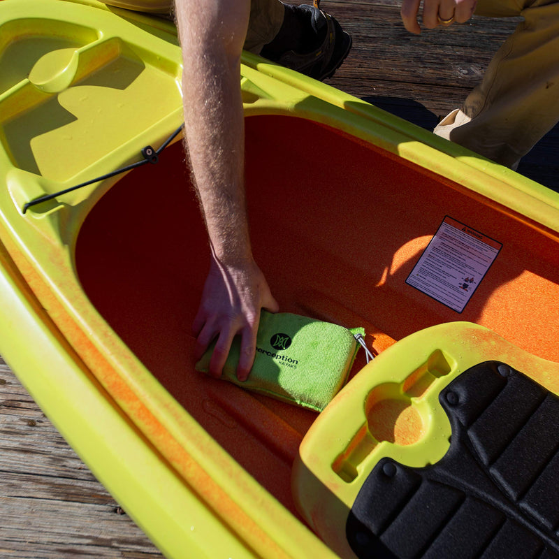 [Australia - AusPower] - Perception Kayak Sponge | Kayaking Water Absorbing Sponge | Absorbs up to 1 Liter, Yellow, One Size 