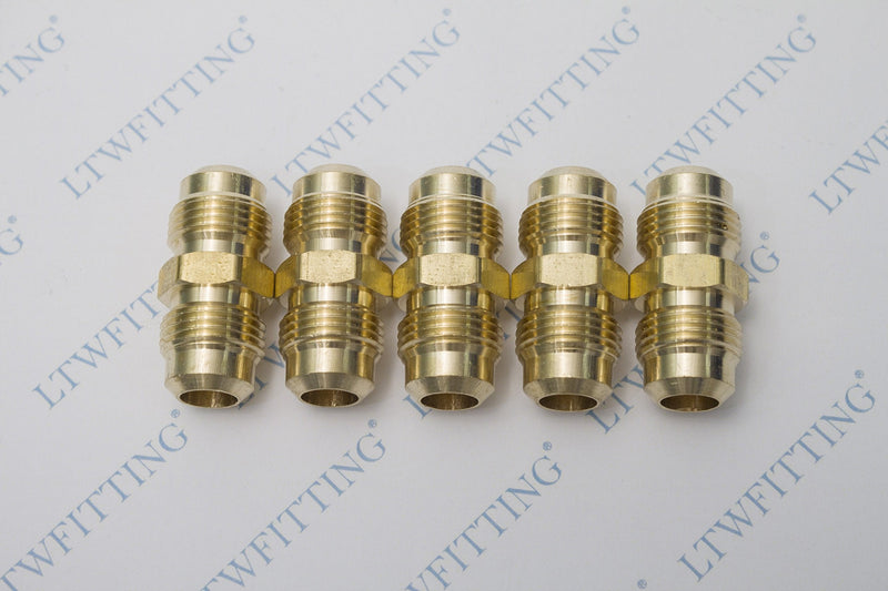 [Australia - AusPower] - LTWFITTING Brass 1/2" OD Flare Union,Brass Flare Tube Fitting(Pack of 5) 
