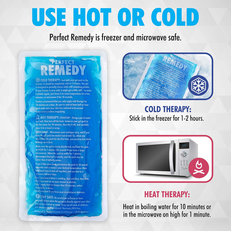[Australia - AusPower] - Gel Ice Packs for Injuries Reusable Gel (2 Pack) Reusable Hot Pack & Cold Pack Compress for Injury, Pain Relief, Rehabilitation, Flexible Therapy, for Knee, Back, Neck, Wrist, Ankle (Blue) Blue Regular Size Gel Packs 