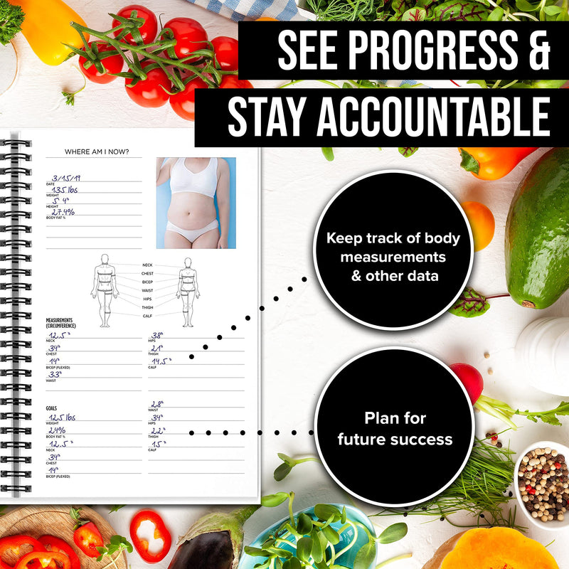 [Australia - AusPower] - NewMe Fitness Journal for Women & Men - Fitness and Nutrition Planner to Track Weight Loss, Muscle Gain, Gym, Bodybuilding Progress - Daily Personal Health Tracker Fitness + Nutrition 