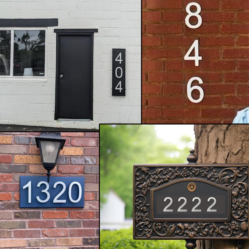 [Australia - AusPower] - TripDock Premium Upgrade House Numbers- 6 Inch High Floating Mounting Home Address Number-Anti-fade Aluminum Mailbox Numbers/Elegant Silver Finish/Number 1 Number 1 