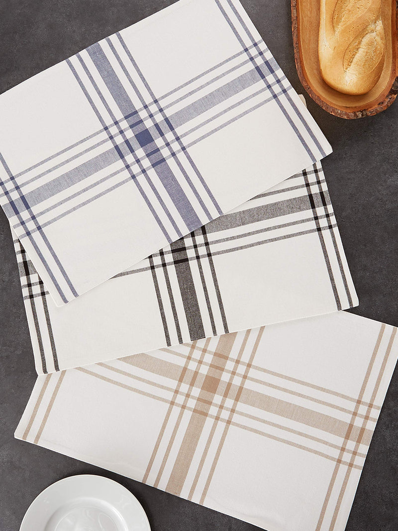 [Australia - AusPower] - DII Home Sweet Farmhouse Table Top Collection Stylish Décor for Family Dinners, Dinner Parties, Weddings & Everyday Use, Placemat Set, Black 6 Piece 