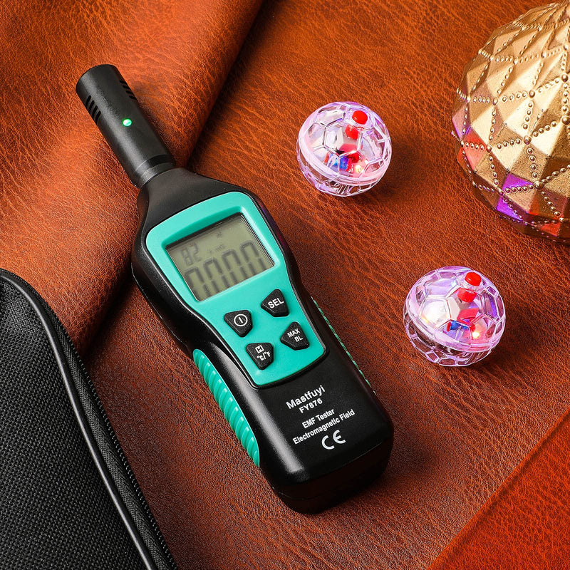[Australia - AusPower] - 3 Pcs Ghost Hunting Equipment Kit, EMF Meter Digital LCD 3 in 1 EMF Sensor Tester Detector and Ghost Hunting Cat Ball Light Up Motion Activated Cat Balls for Home Office Outdoor Ghost Hunting 
