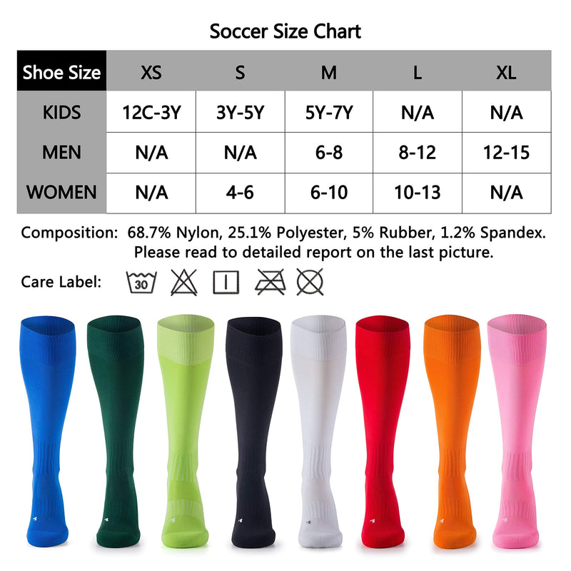 [Australia - AusPower] - CS CELERSPORT 2 Pack / 3 Pack Soccer Softball Baseball Socks for Youth Kids Adult Over-The-Calf Multi-Sport Socks Cushioned Black (2 Pack) X-Small 