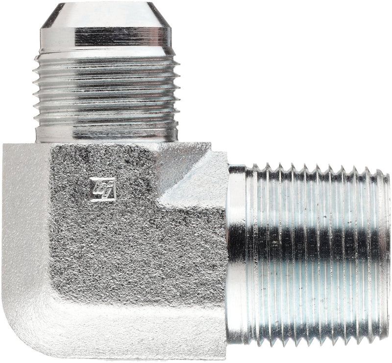 [Australia - AusPower] - Brennan 2501-06-06-FG Forged Steel JIC Flared Tube Fitting, 90 Degree Elbow Forgeded, 3/8" Tube OD JIC Male x 3/8-18 NPTF Male 3/8" x 3/8-18 