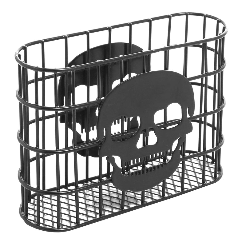 [Australia - AusPower] - MyGift Skull Design Tabletop Napkin Holder, Metal Wire Paper Towel Dispenser, Black 