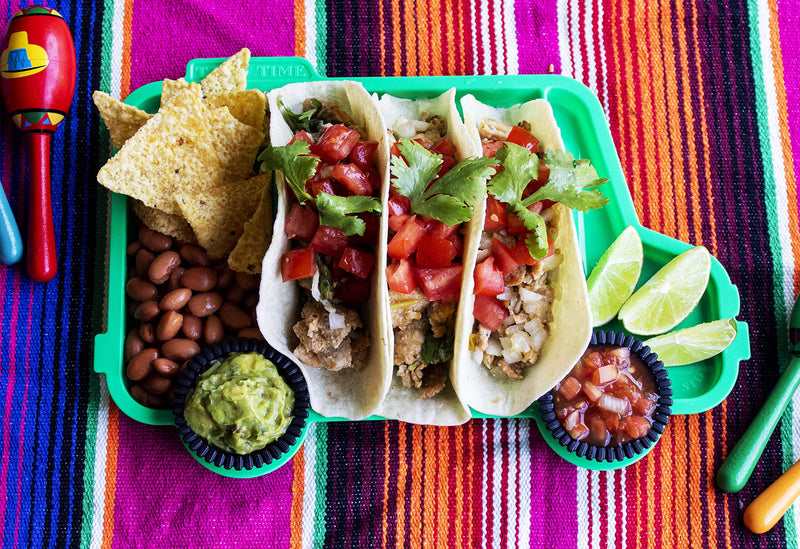 [Australia - AusPower] - Evriholder Taco Truck Plate 2 Pack, Fun Shape for Tacos, Great for Parties, Whole Taco Meal for Kids and Adults, Green, Includes 2 Plates and 4 Salsa Cups, one size (1987A2P6-AMZ) 
