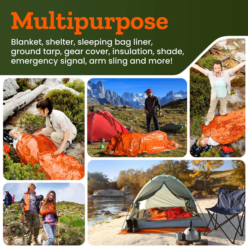 [Australia - AusPower] - Emergency Blankets (4-Pack) – Mylar Survival Space Blankets Preserve up to 90% of Body Heat - emergency thermal blanket, Multipurpose, Durable Solar Foil Blanket Bundle by NeedIndeed, 83"x52" In. 