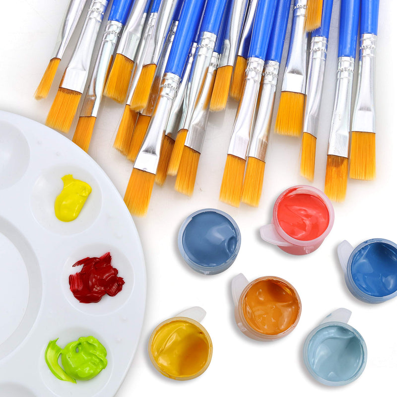 [Australia - AusPower] - AROIC Paint Brushes Set ,120 pcs Nylon Hair Brushes for Acrylic Oil Watercolor Artist Professional Painting Kits 