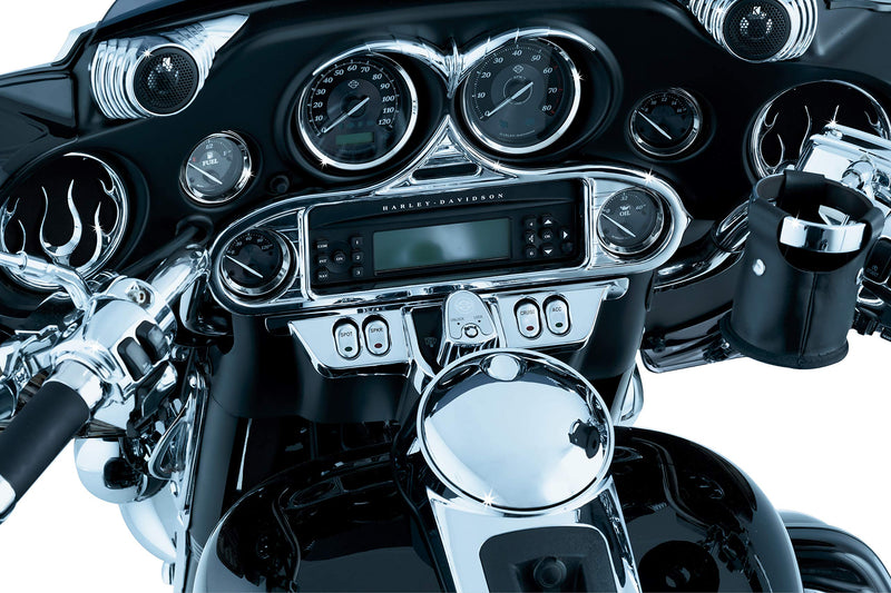 [Australia - AusPower] - Kuryakyn 3765 Motorcycle Audio Accessory: Stereo Accent for 1996-2013 Harley-Davidson Motorcycles, Chrome 