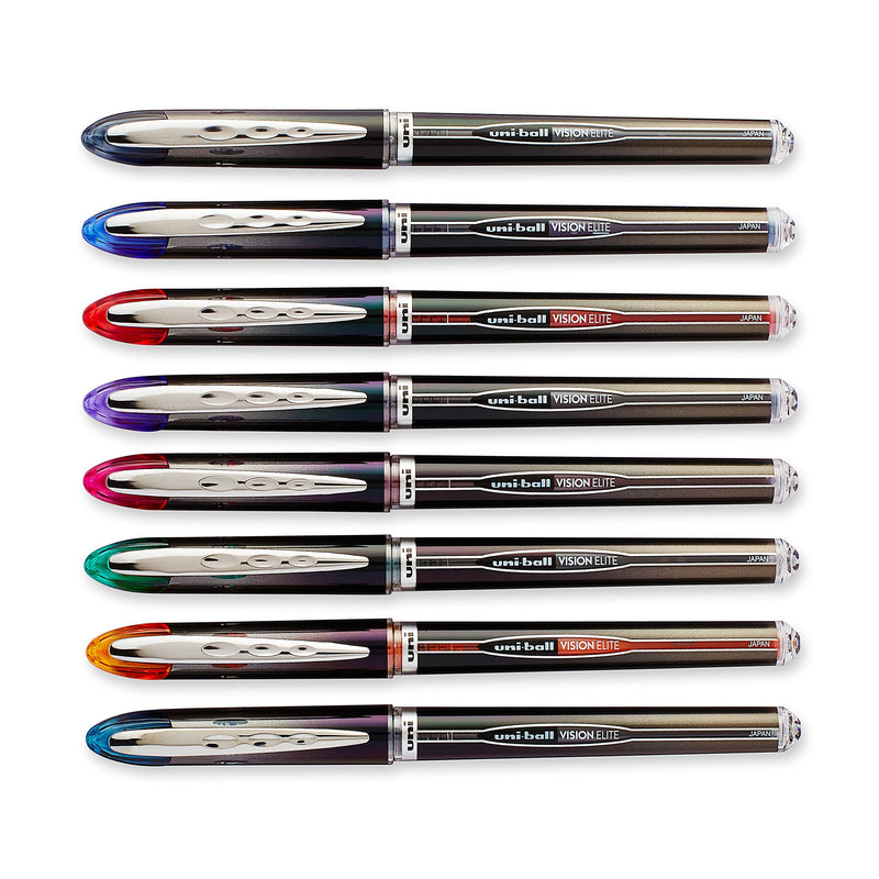 [Australia - AusPower] - uni-ball Vision Elite Rollerball Pens Fine Point Micro Tip, 0.5mm, Assorted, 8 Pack 8 Count (Pack of 1) Micro Point 