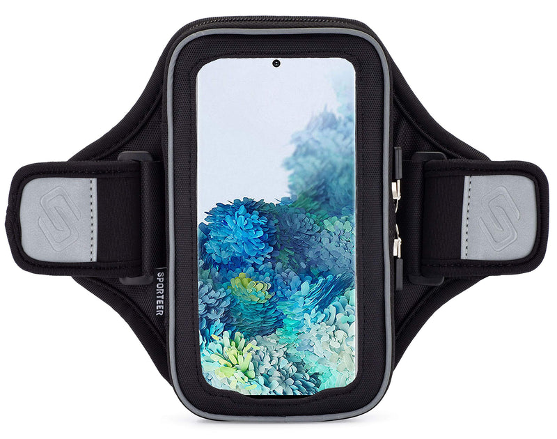 [Australia - AusPower] - Sporteer Velocity V7 Running Armband - Compatible with iPhone 13, 13 Pro, 12, 12 Pro, 11, XR, 11 Pro, Xs, 8, Galaxy Note 10, Galaxy S21, S20, S10, S9, Pixel 5, LG, Moto and More - Fits Most Cases M/L Straps 