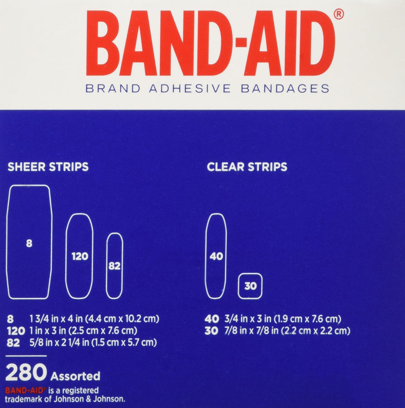 [Australia - AusPower] - Band-Aid Brand Adhesive Bandages, Variety Pack, 280-Count Assorted Sizes (Pack of 2) 