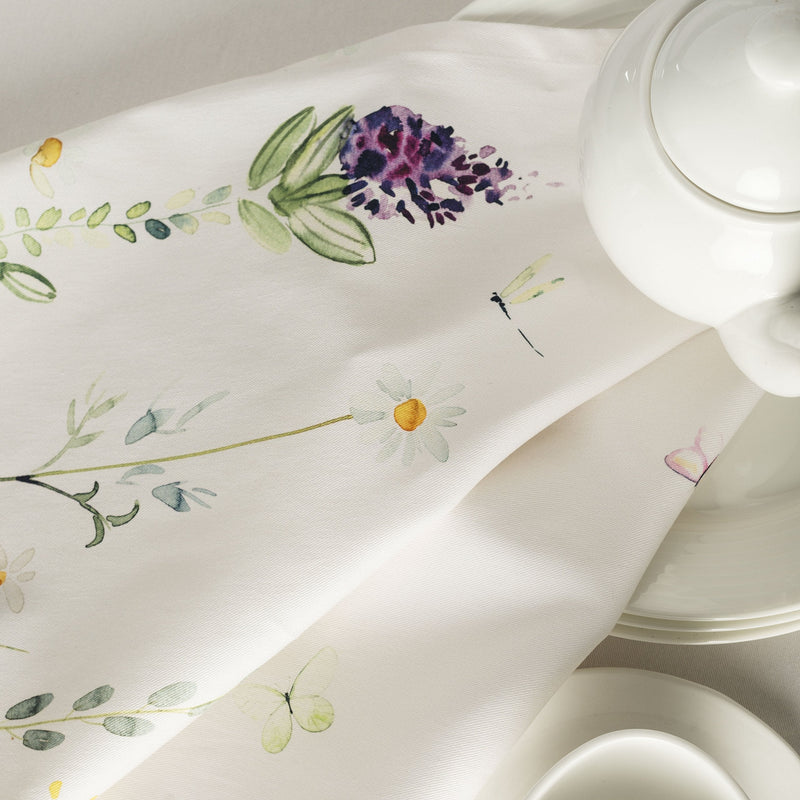 [Australia - AusPower] - Maison d' Hermine Botanical Fresh 100% Cotton Soft and Comfortable Set of 4 Napkins for Family Dinners Weddings Cocktail Kitchen Spring/Summer for Mothers Day (20 Inch by 20 Inch). 