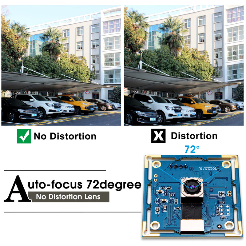 [Australia - AusPower] - ELP 8mp USB Camera Autofocus 4K PC Camera Module for Computer and Raspberry Pi Mini UVC USB2.0 Webcam Board IMX179 Industrial Lightburn Camera Low Distortion CCTV Laser Engraver Camera for Laptop 